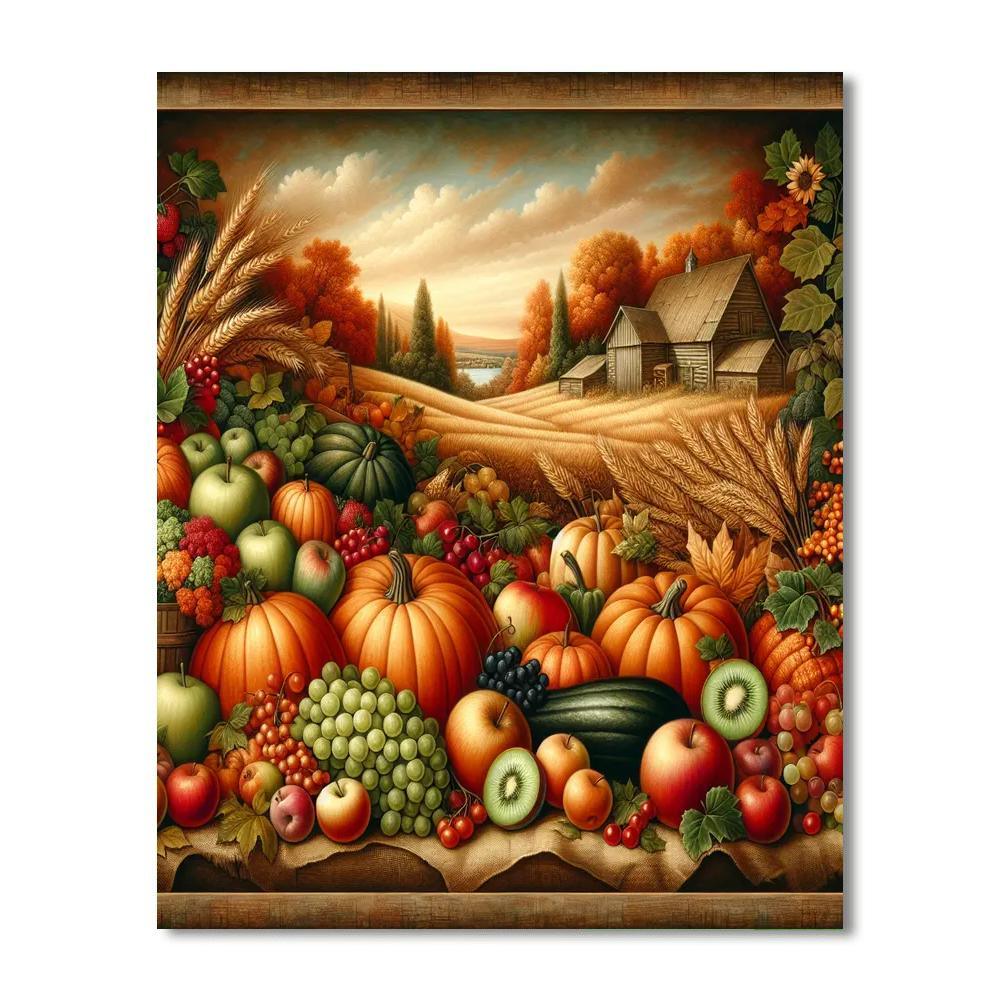 Radiant Harvest Bounty Paint By Numbers