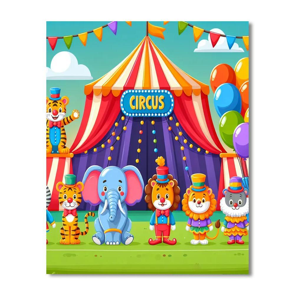 Creative Circus Animals Paint By Numbers Kits