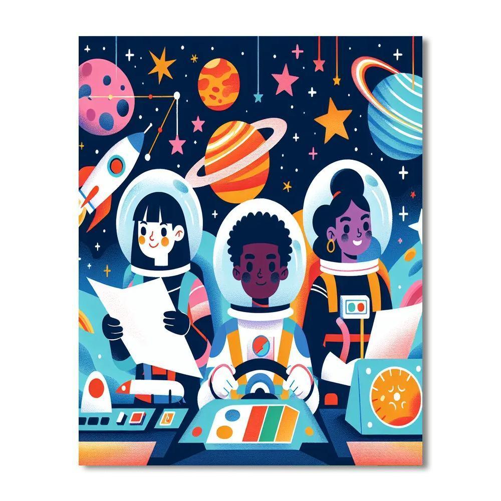 Galactic Quest Heroes Paint By Number