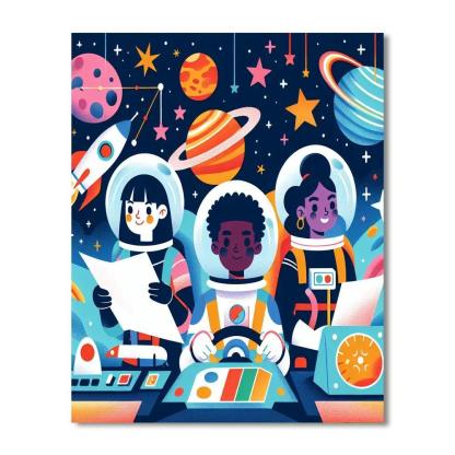Galactic Quest Heroes Paint By Number