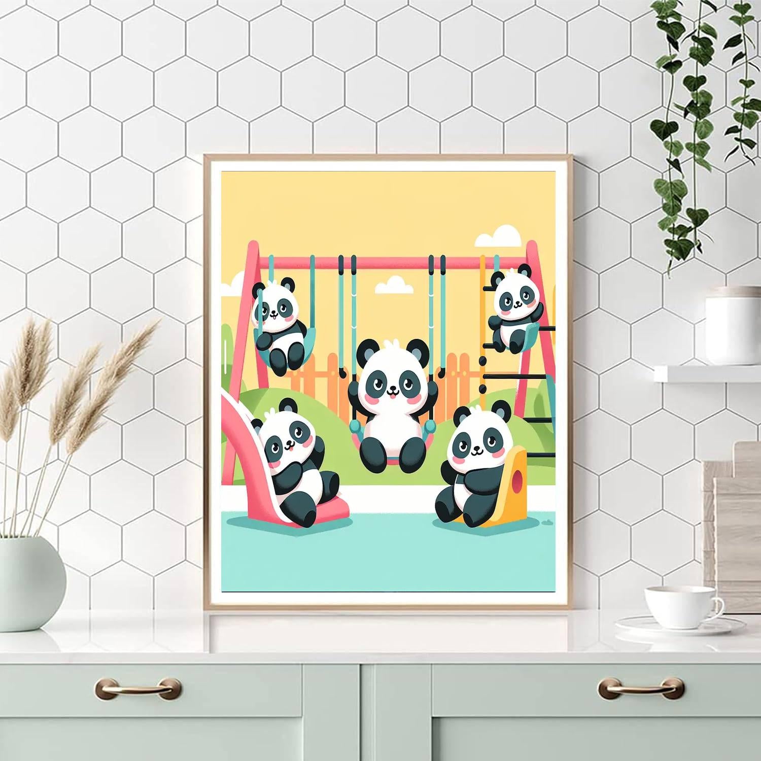 Panda Playground Pals Paint By Color