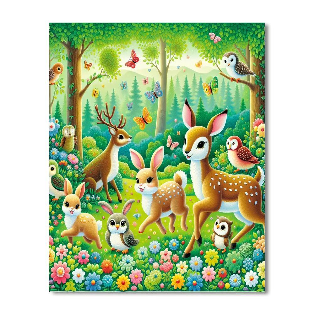 Joyful Forest Parade Paint By Color