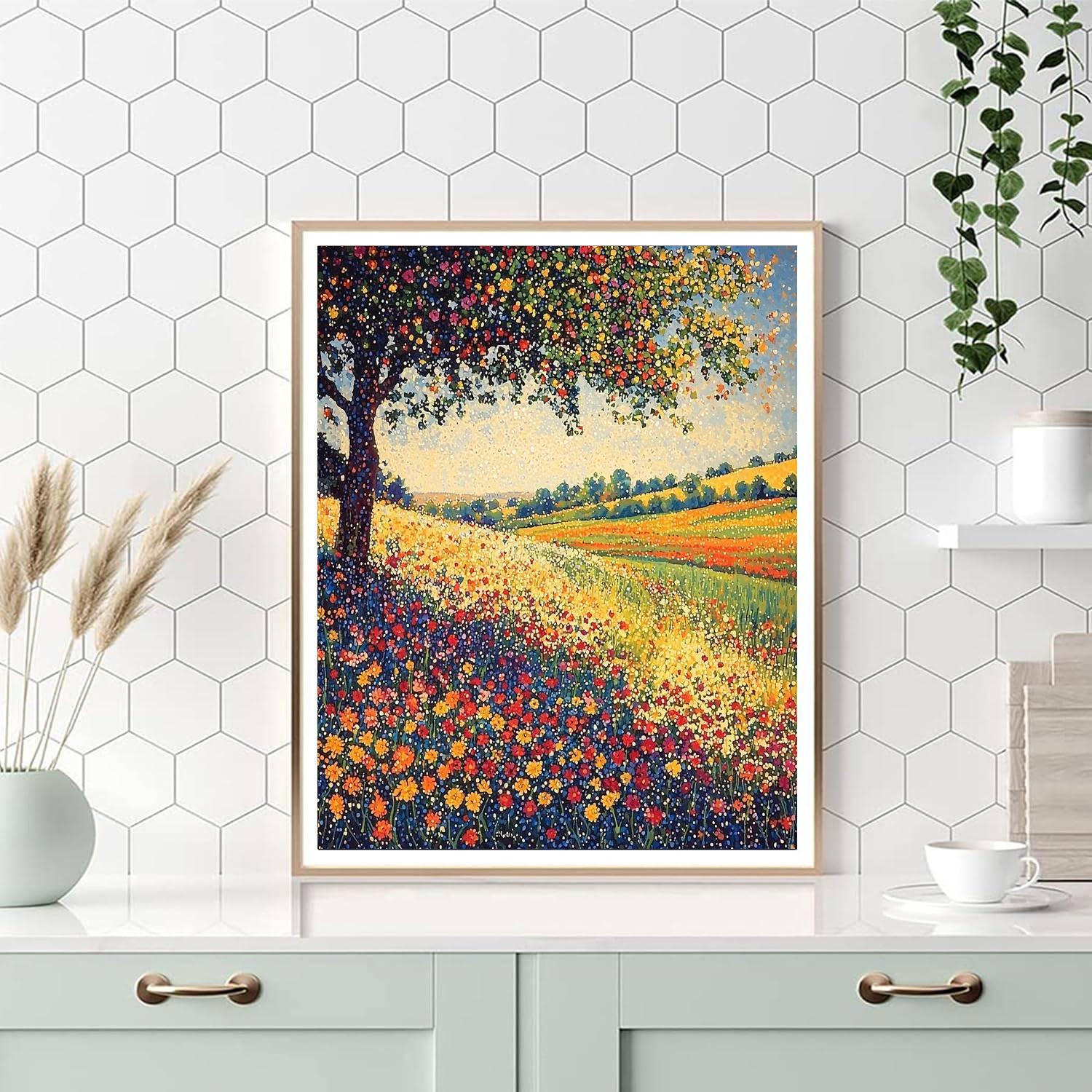 Georges Seurat Inspired Vibrant Meadows In Bloom  Paint By Numbers Kits