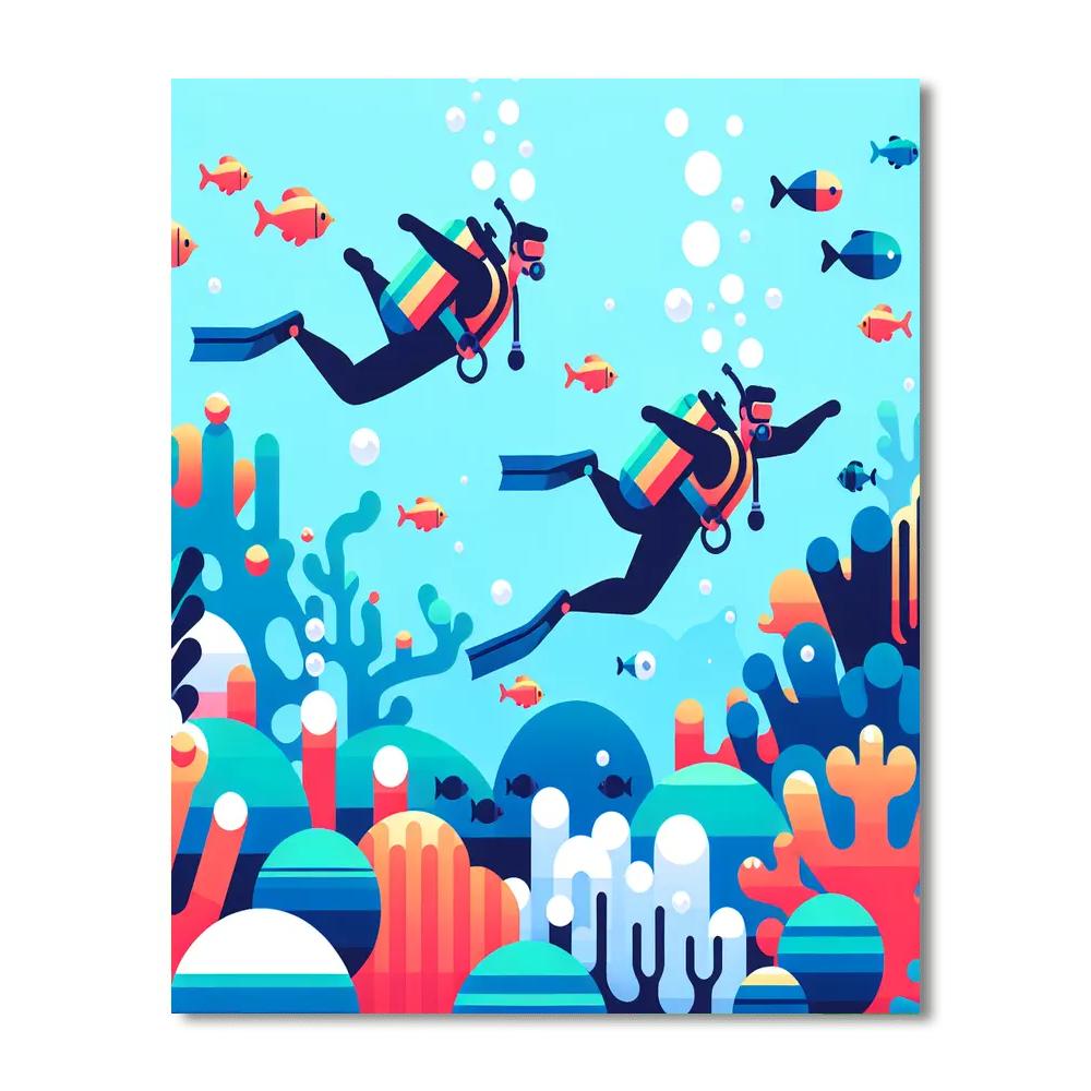 Ocean Explorer's Escape Paint By Numbers Art