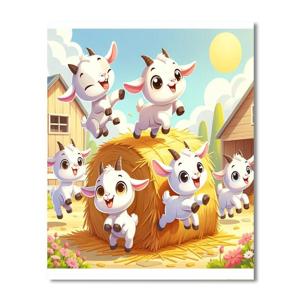 Gallivanting Goats Painting By Numbers Kit