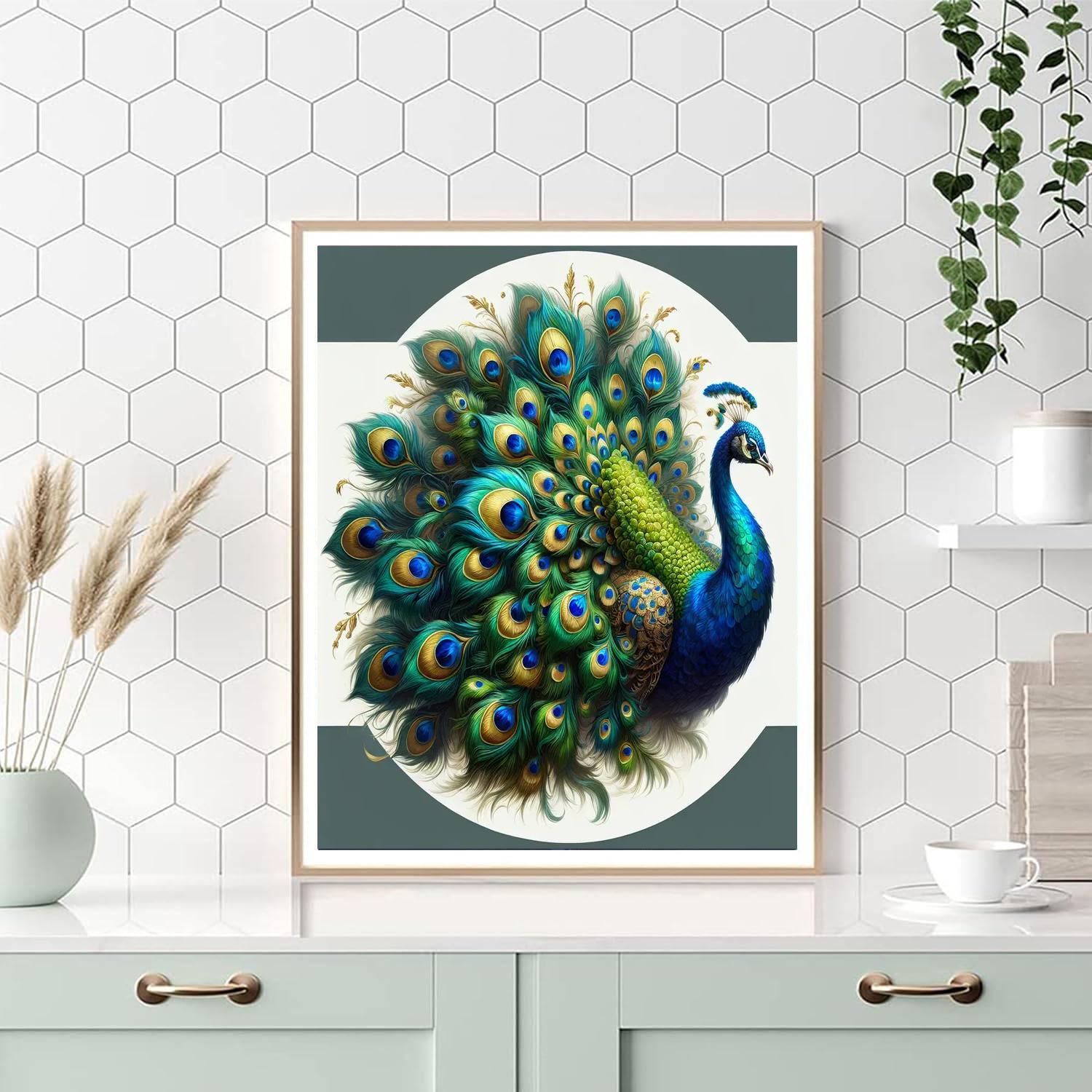 Graceful Peacock Splendor Paint By Color