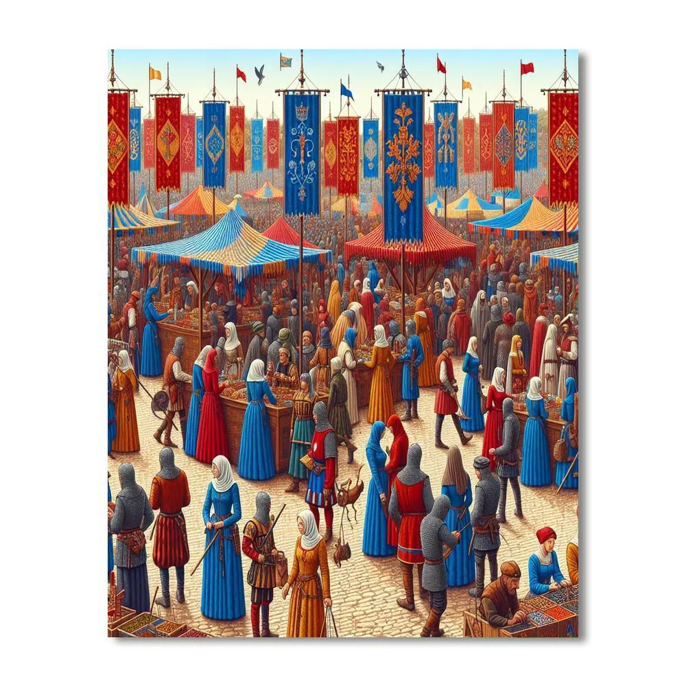 Medieval Festival Pageantry Paint By Numbers Kits