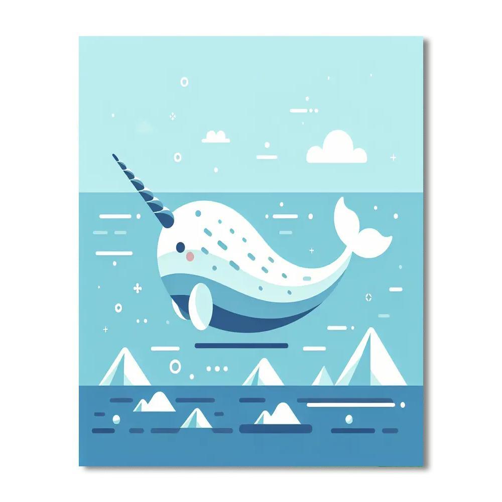 Nautical Narwhal Tale Paint By Numbers Kits