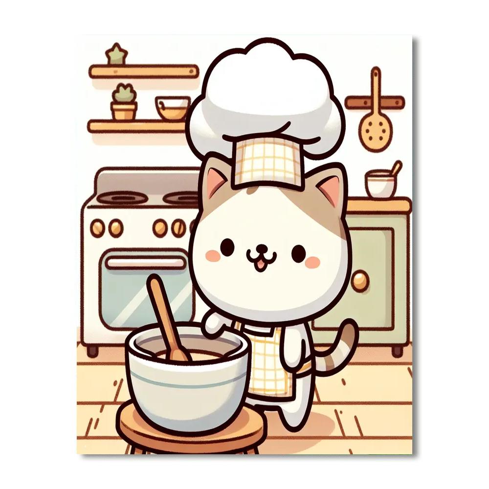 Chef Kitty's Culinary Adventure Paint By Color