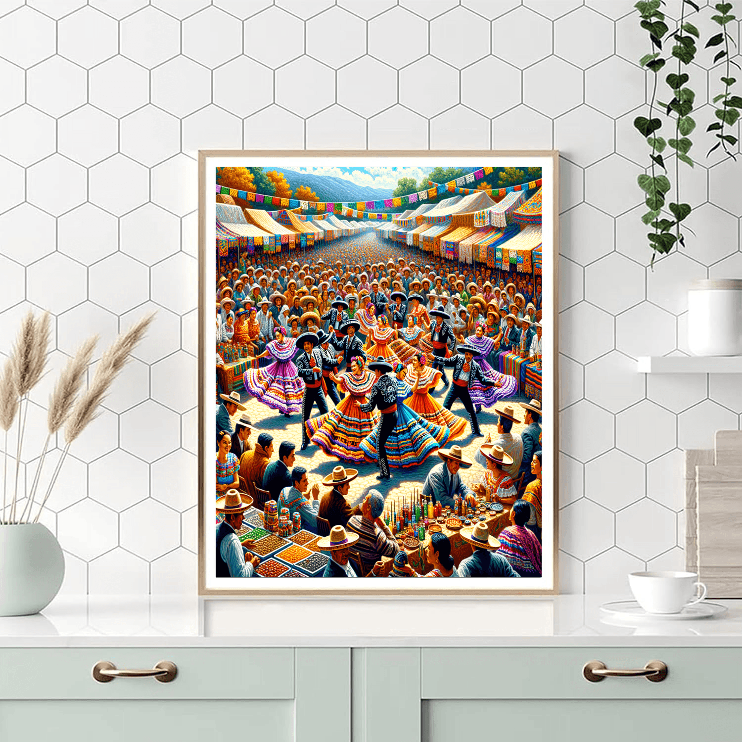 Oaxaca Guelaguetza Festival Painting By Numbers Kit