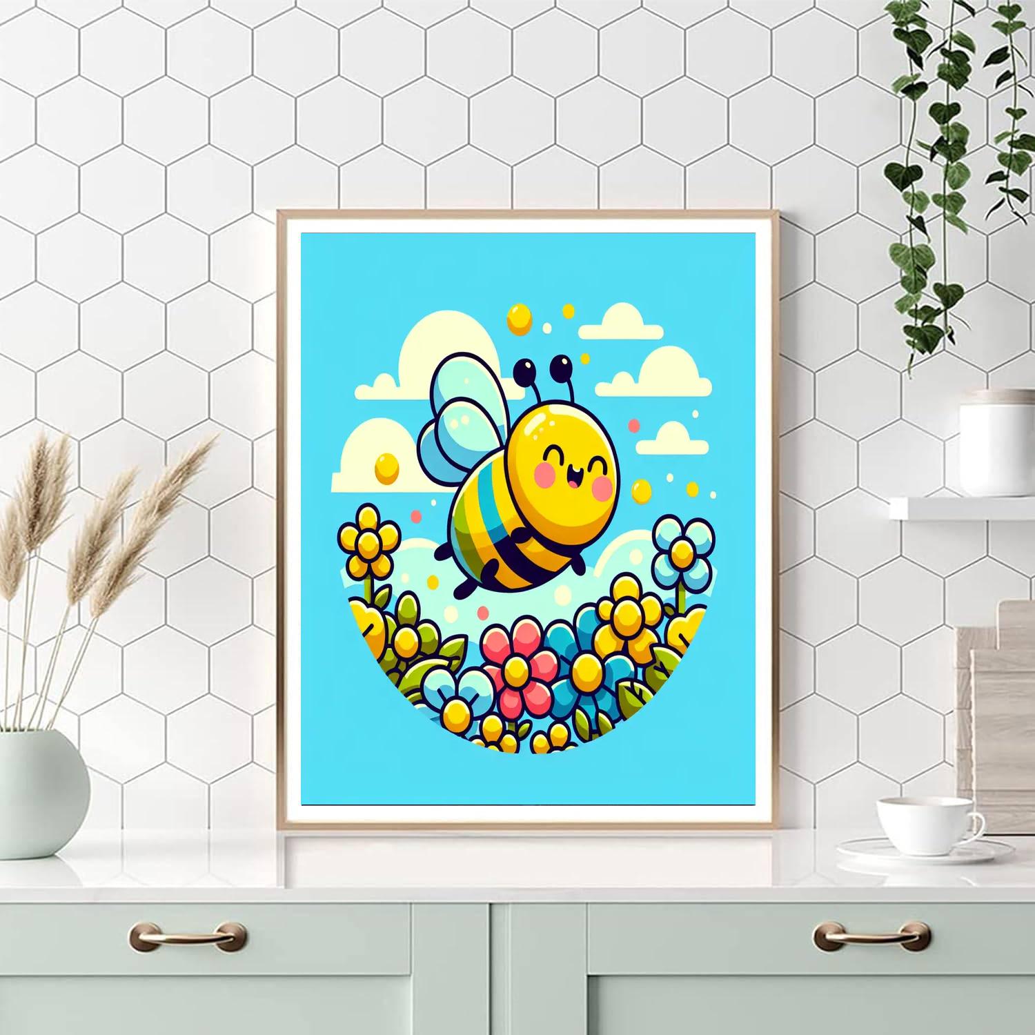 Cheerful Bee Numbered Painting Kits