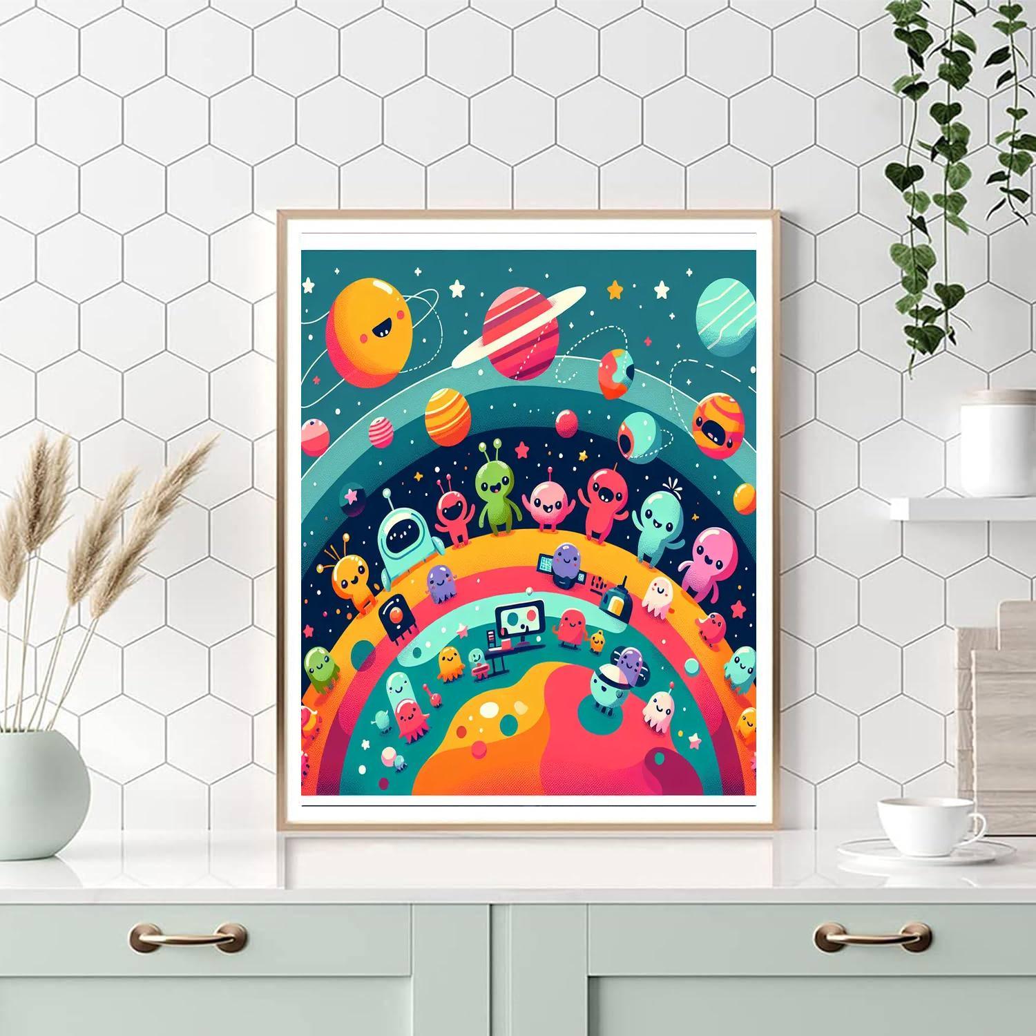Space Aliens Playtime Paint By Numbers Kits