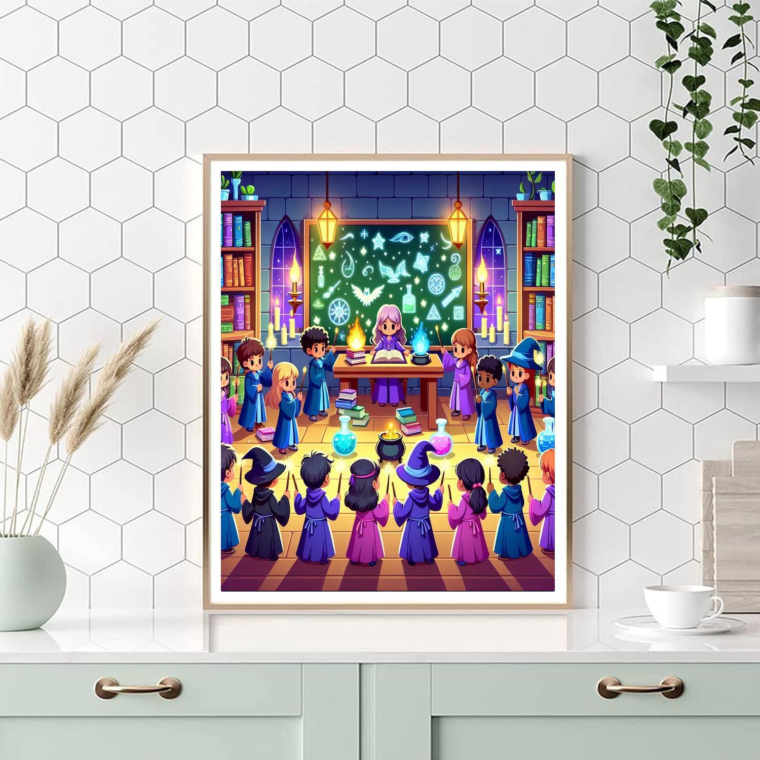 Magic Wizard School Paint By Color