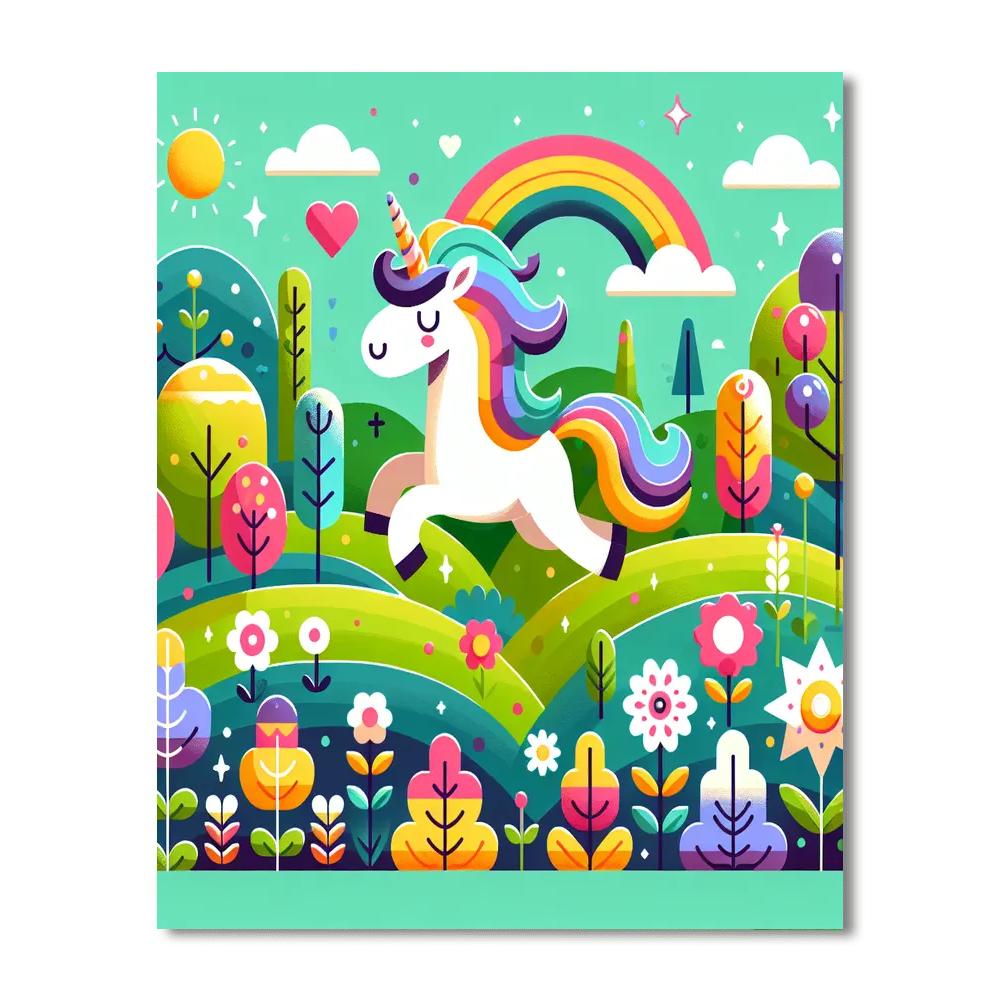 Unicorn's Utopia Number Painting