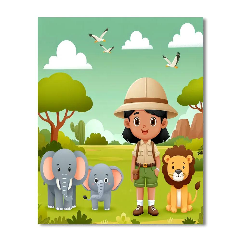 Little Explorer's Safari Numbered Painting Kits