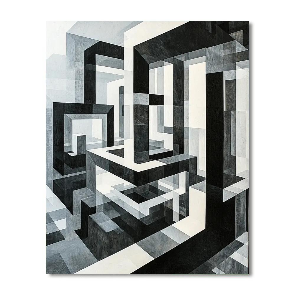 M.C. Escher Inspired Dimensional Explorations  Numbered Painting Kits