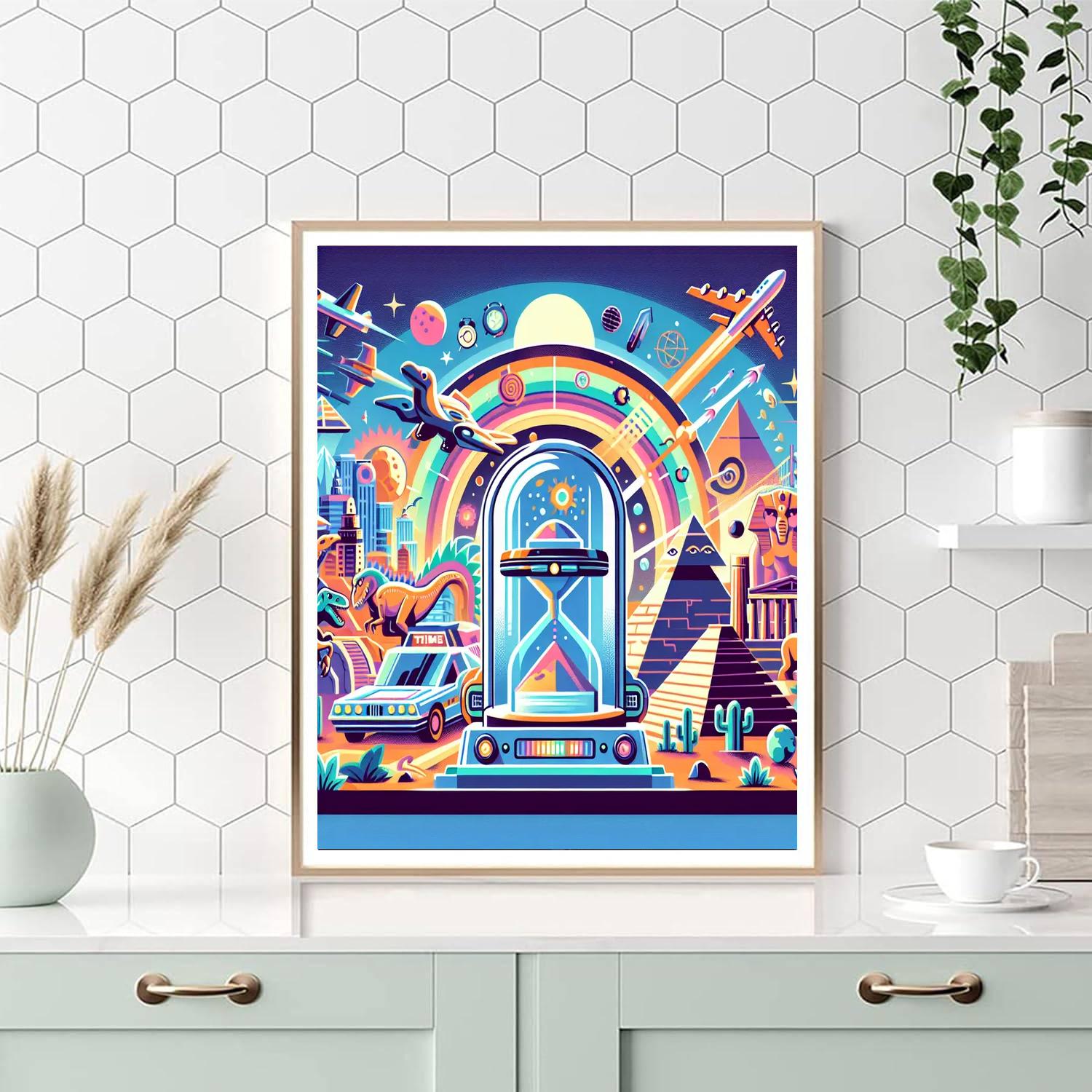 Traveling Time Machine Paint By Numbers Kits