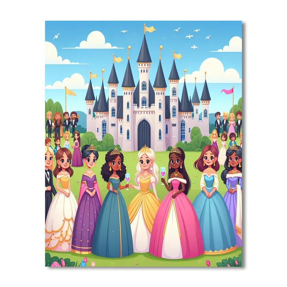 Princess Castle Gala Numbered Painting Kits