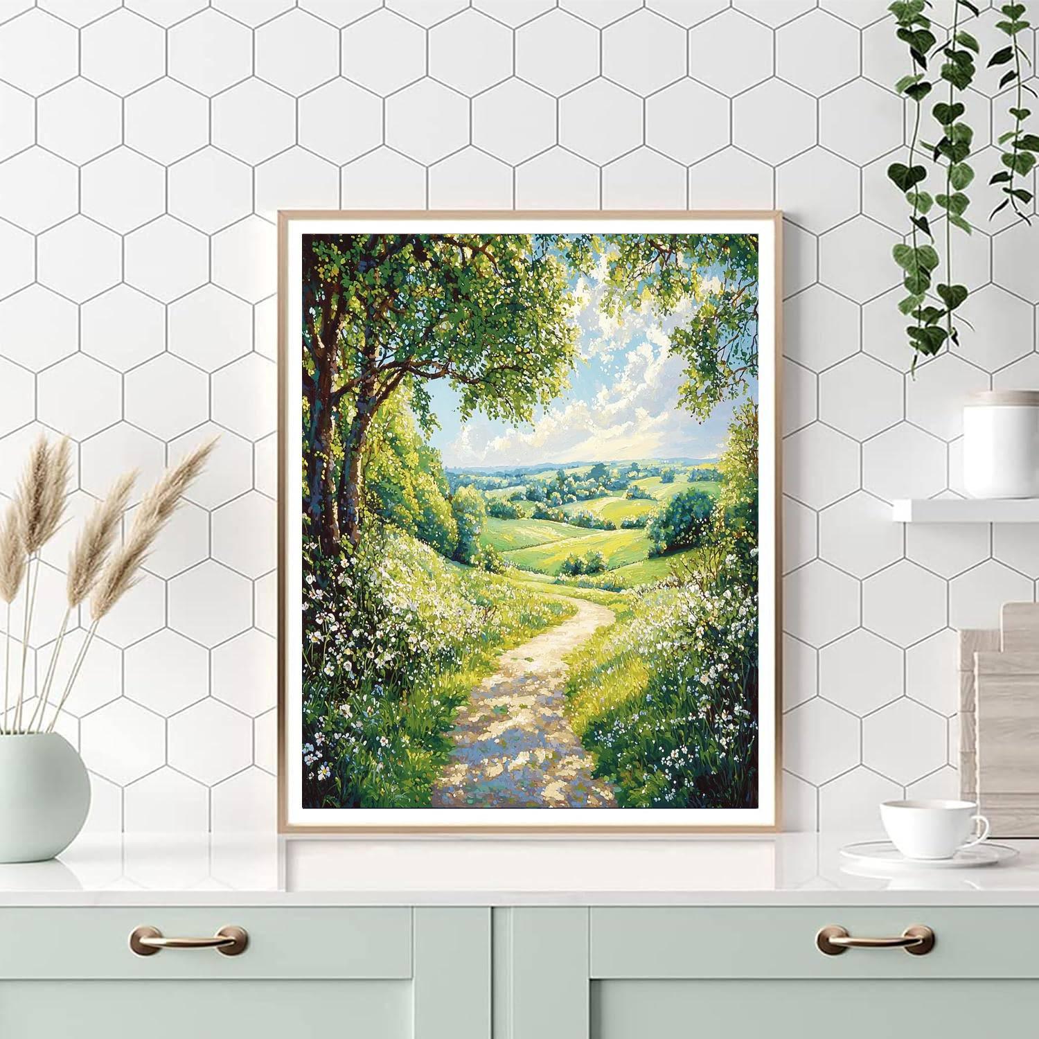John Constable Inspired The Sunlit Path  Paint By Numbers