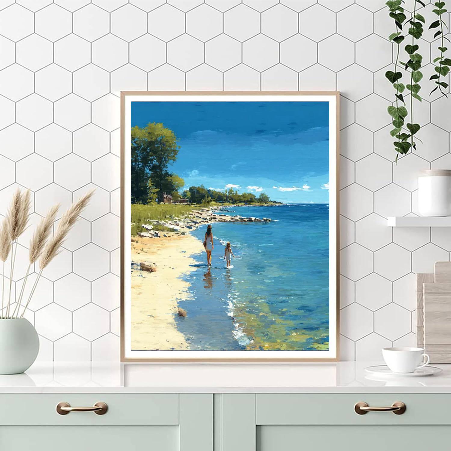 Cherished Memories By The Sea Painting Number Kit