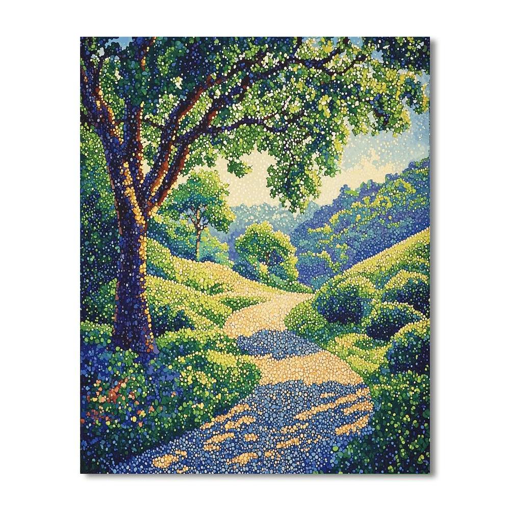 Georges Seurat Inspired Windswept Wonder  Paint By Number