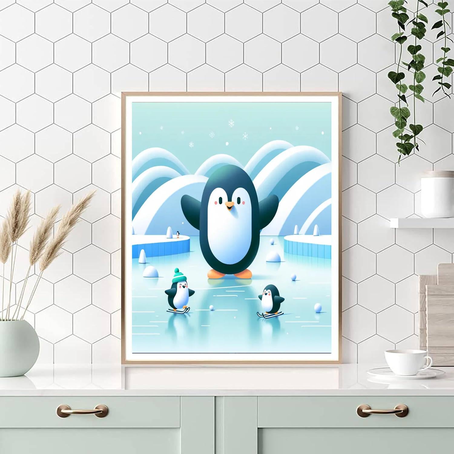 Winter Wonderland Penguins Painting By Numbers Kit