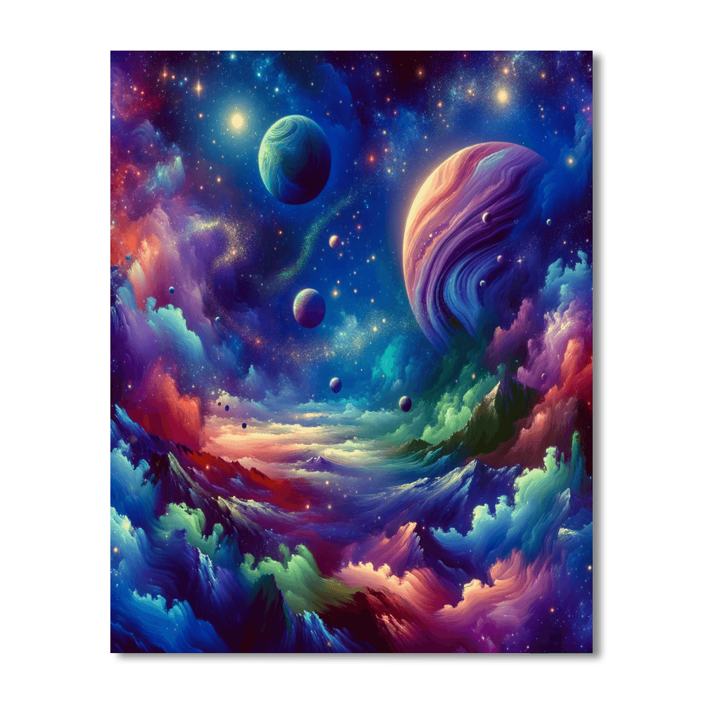 Galactic Wanderlust Journey Paint By Color