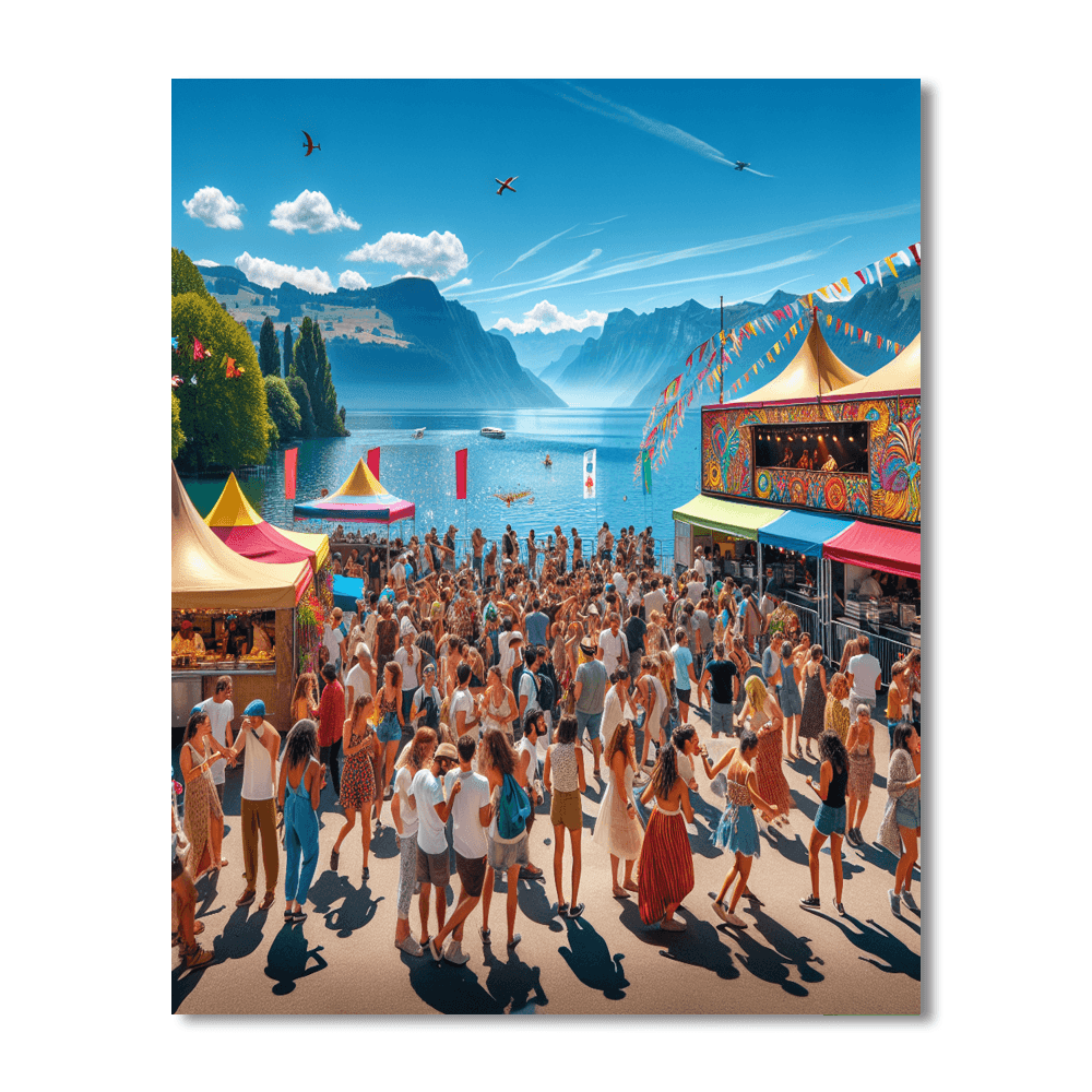 The Montreux Jazz Festival - Switzerland Paint By Numbers Kits