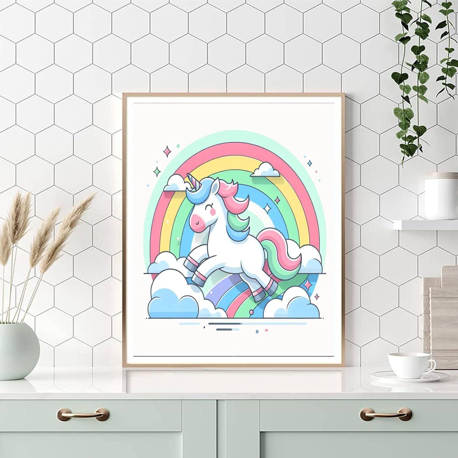 Mystical Unicorns And Rainbows DIY Paint By Numbers