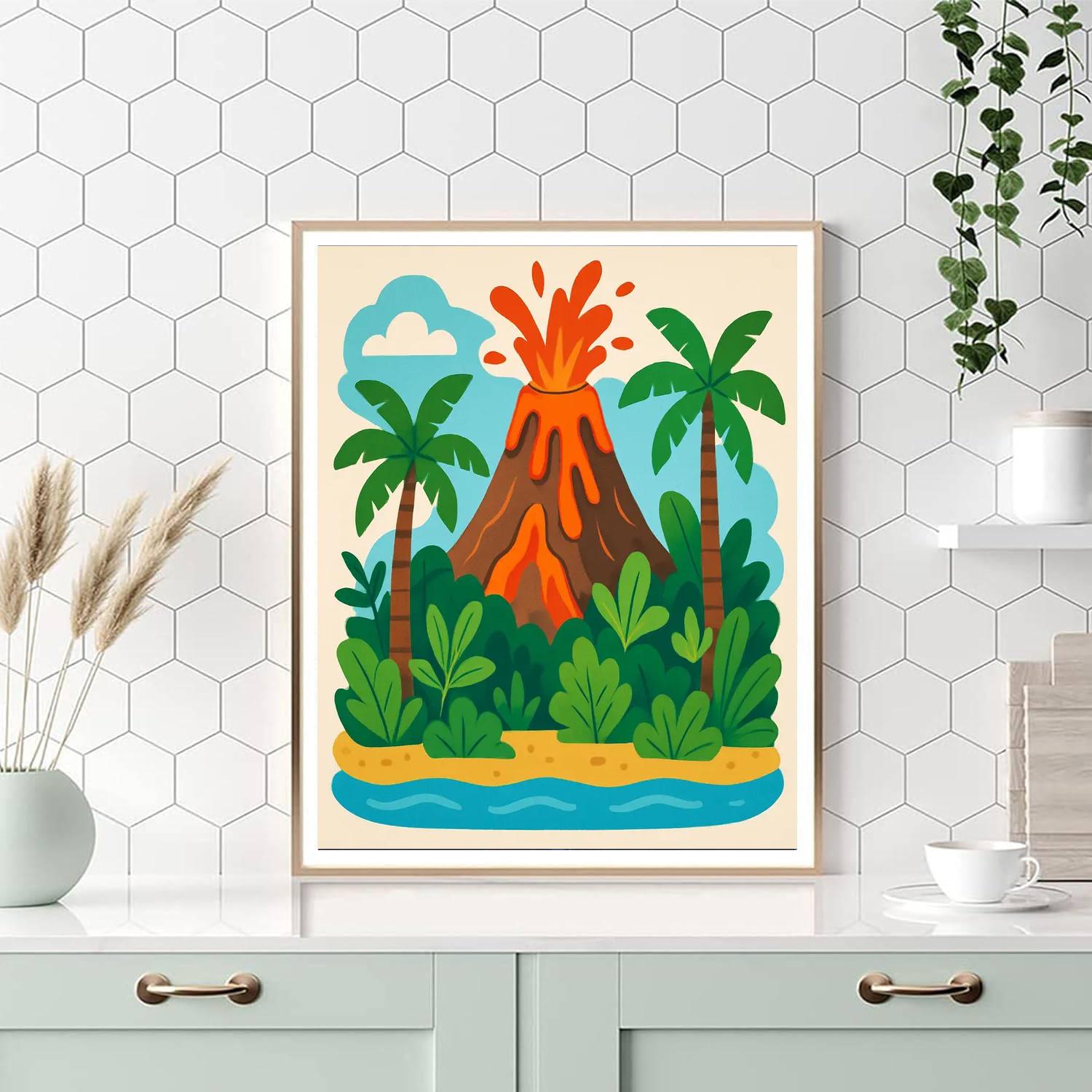 Dynamic Volcano Island Paint By Color