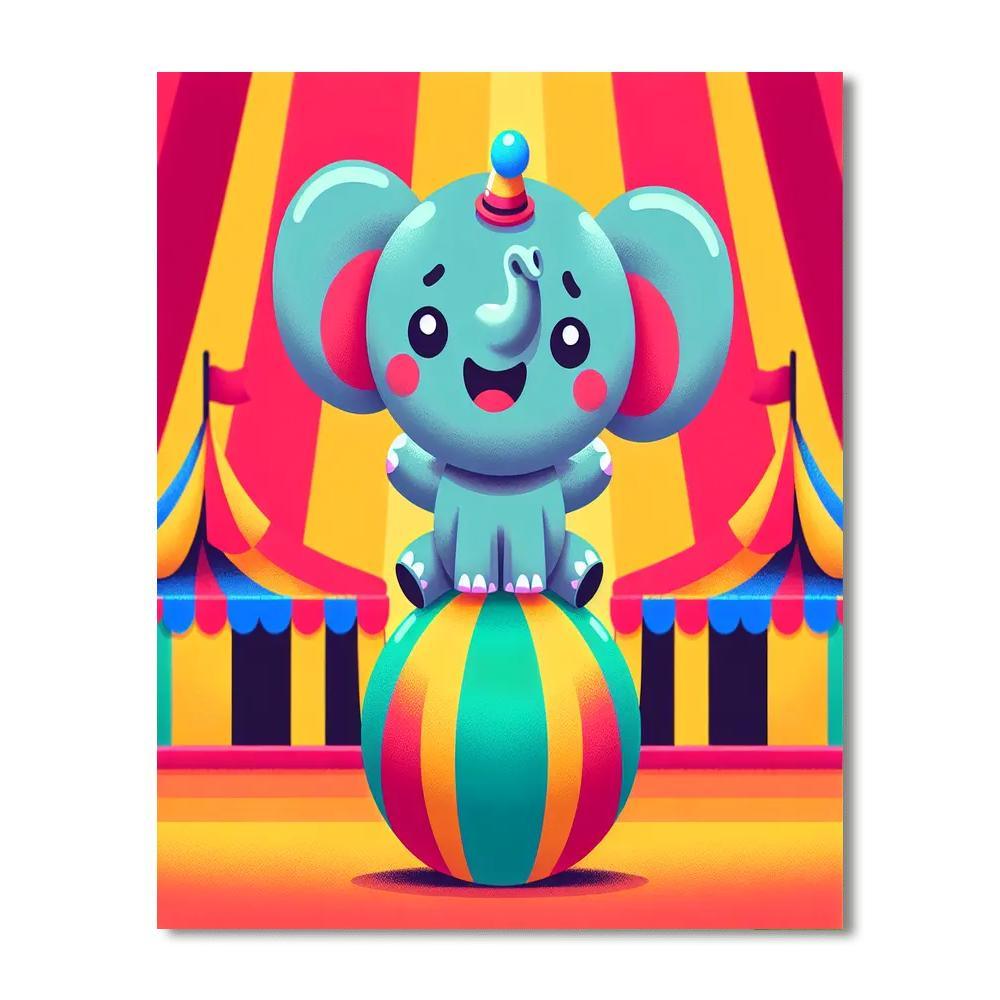 Circus Elephant Show Paint By Number