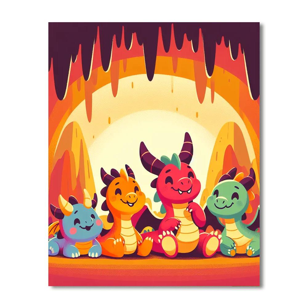 Dreamy Dragon's Lair Paint By Numbers Art