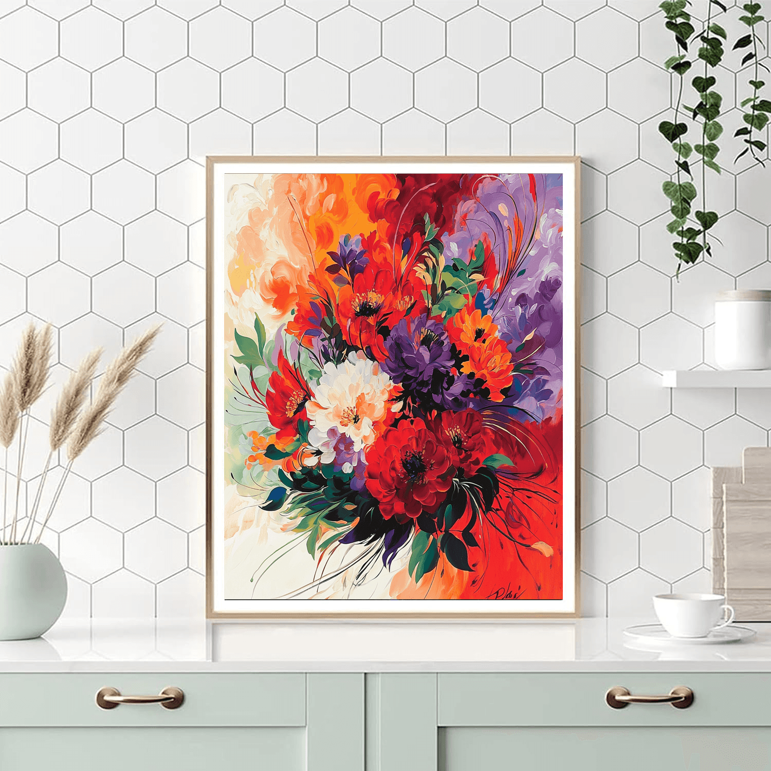 Dali Inspired Surreal Floral Fantasy  Painting By Numbers Kit