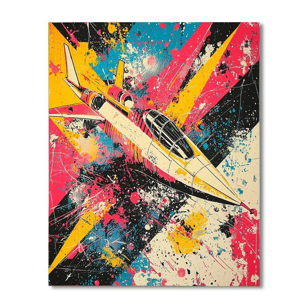 Roy Lichtenstein Inspired Retro Futuristic Journey  Paint By Numbers