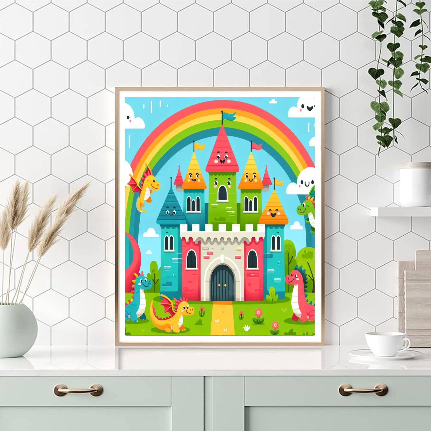 Funky Fantasy Castle Paint By Number