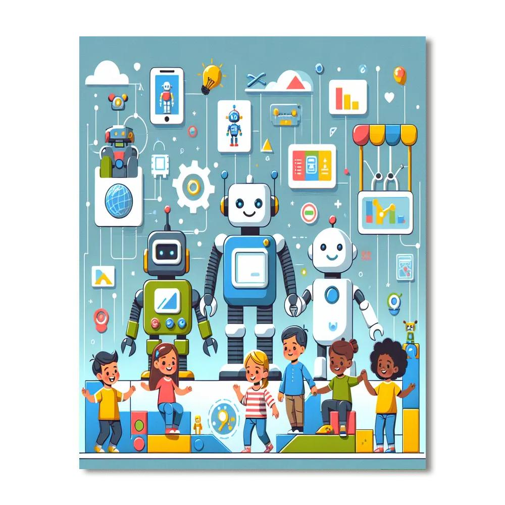 Robot Innovators' Playground DIY Paint By Numbers