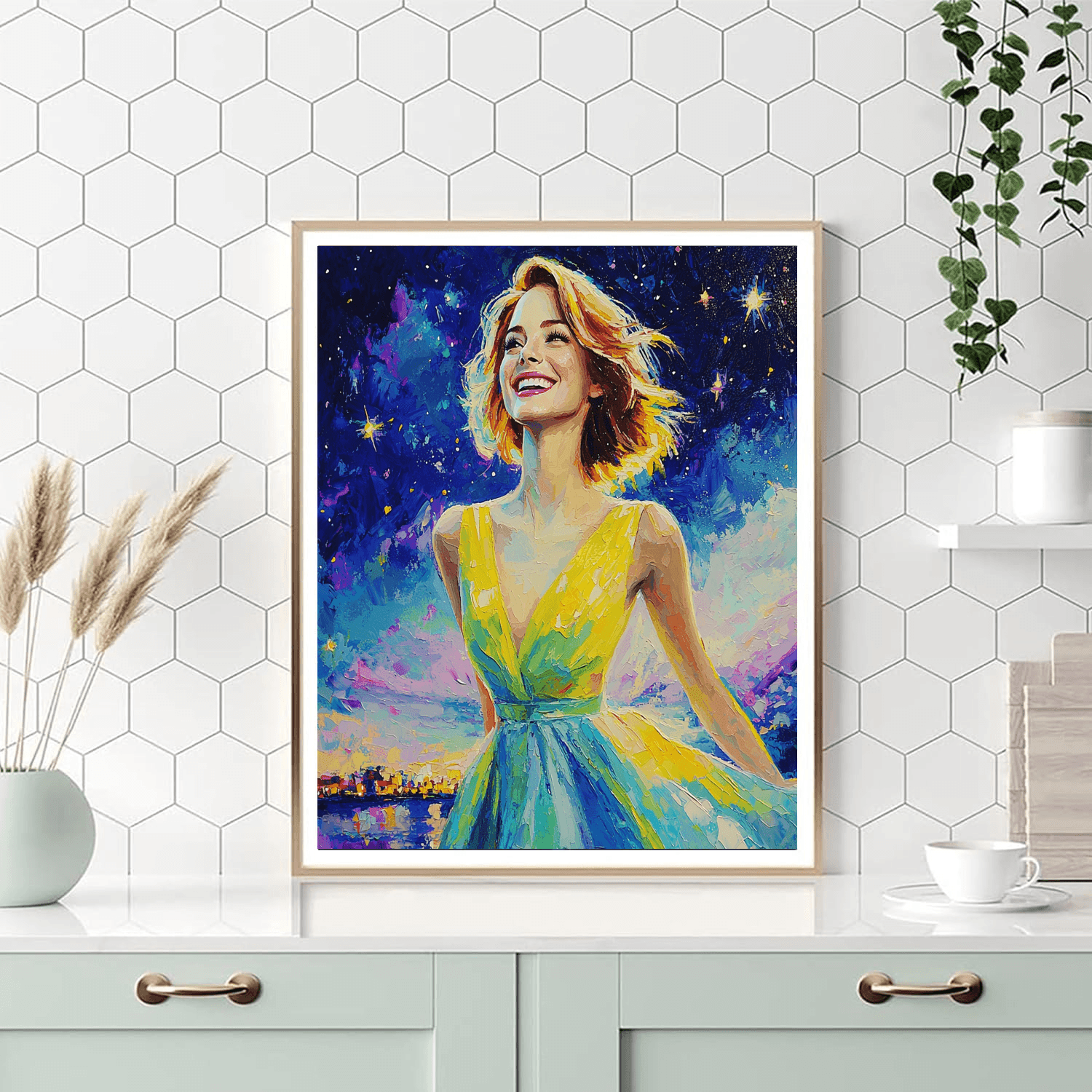 Emma Stone: Illuminating Hearts With Stardust Charm Paint By Numbers Art