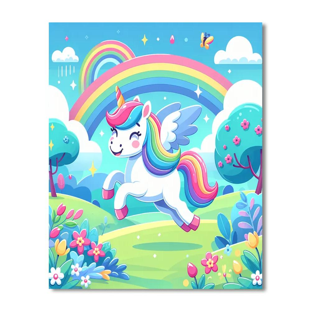 Dreamy Unicorn Kingdom Number Painting