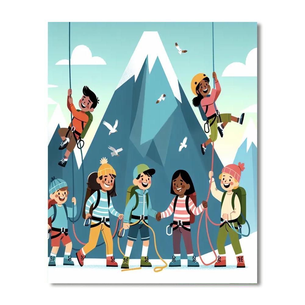 Mountain Explorer's Quest Number Painting