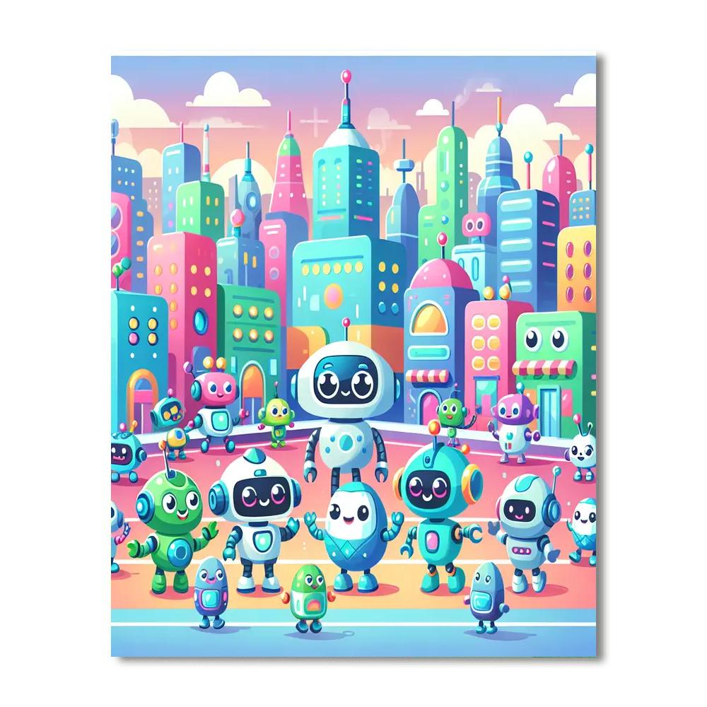 Creative Robot Adventure Number Painting