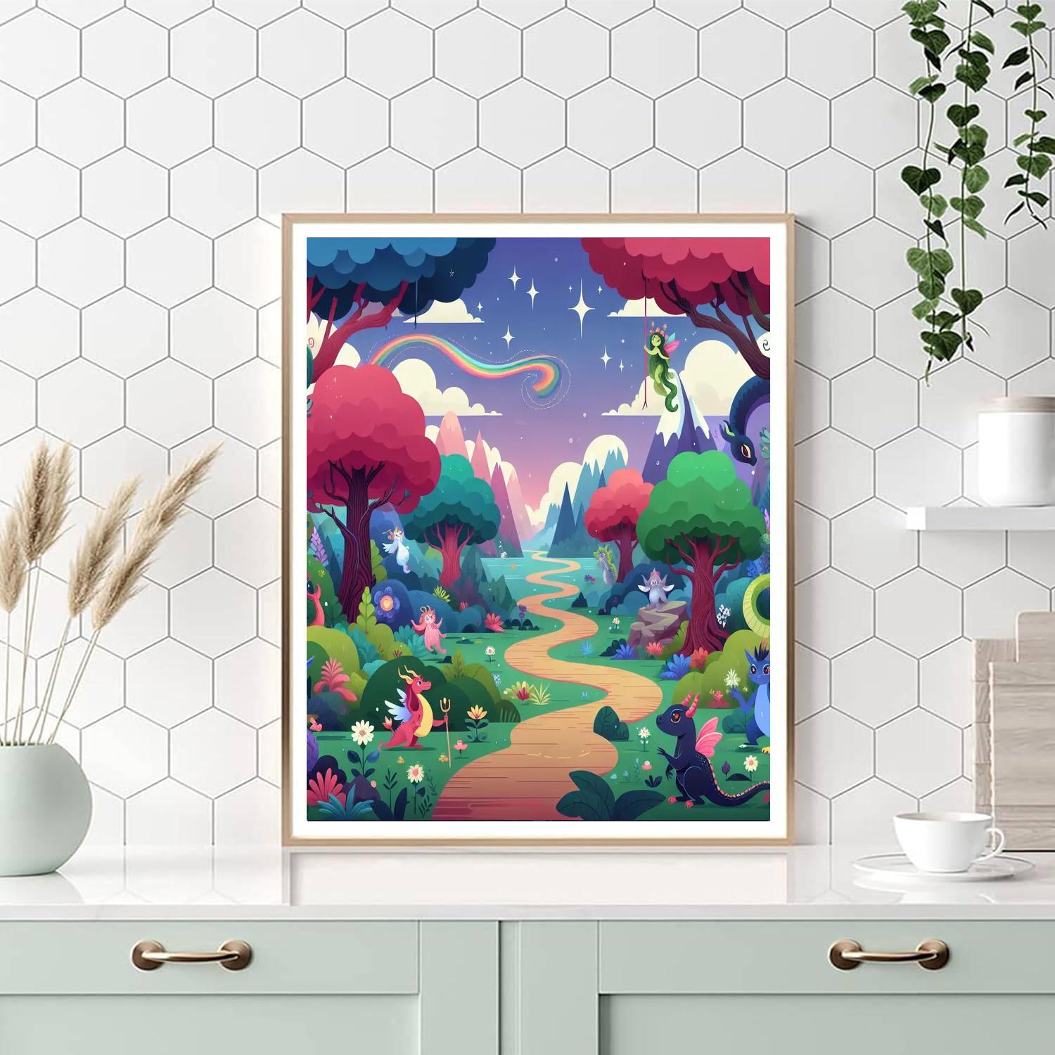 Fantasy Adventure Path Paint By Numbers Art