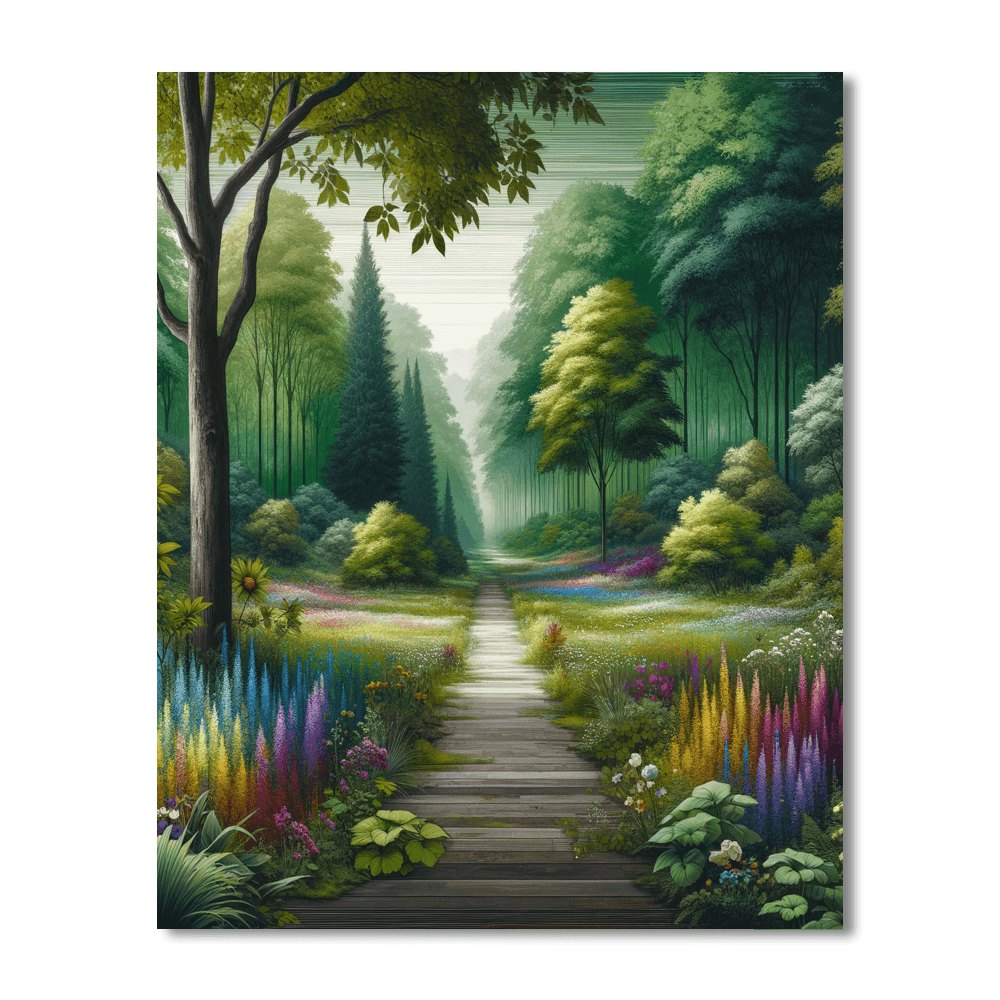 Charming Forest Path Paint By Number