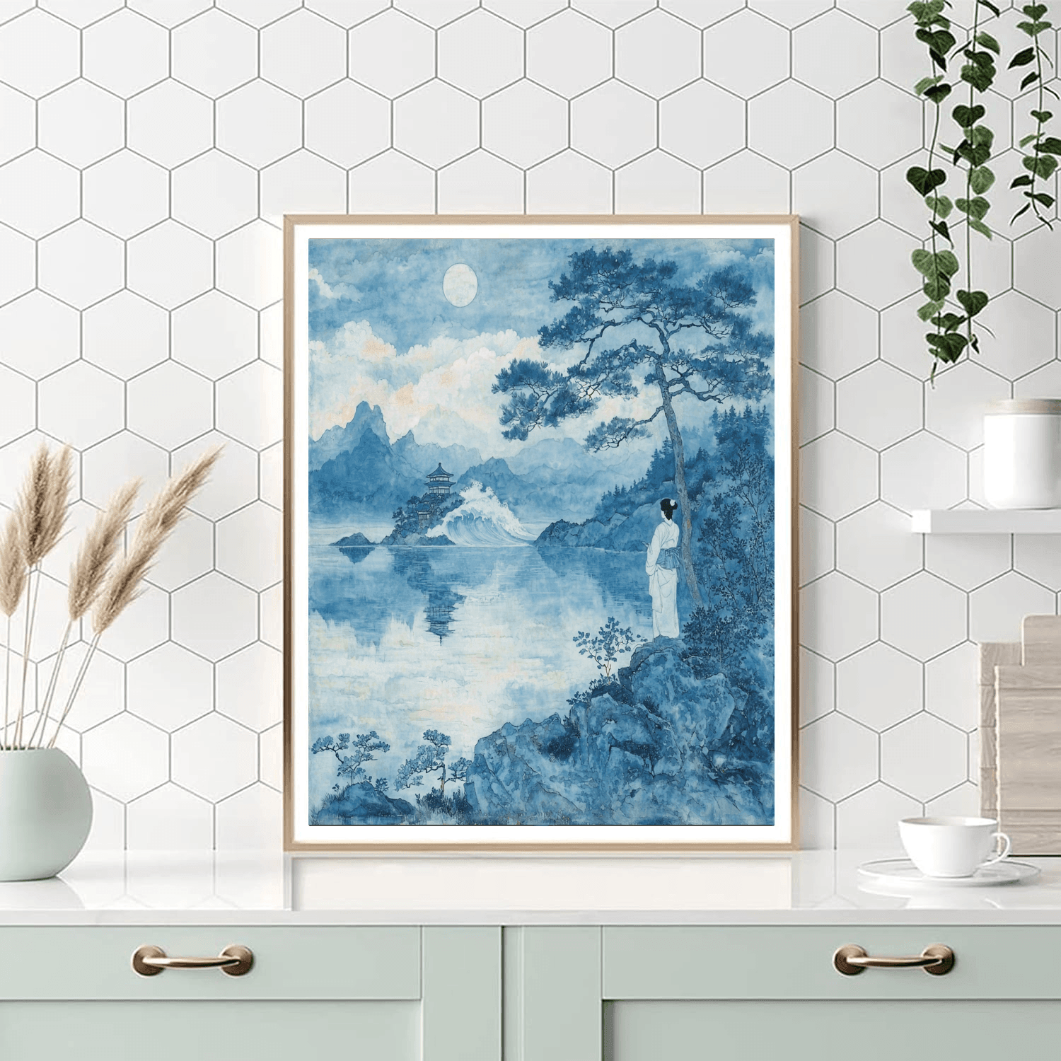 Hokusai Inspired Zen Reflections  Painting By Numbers Kit