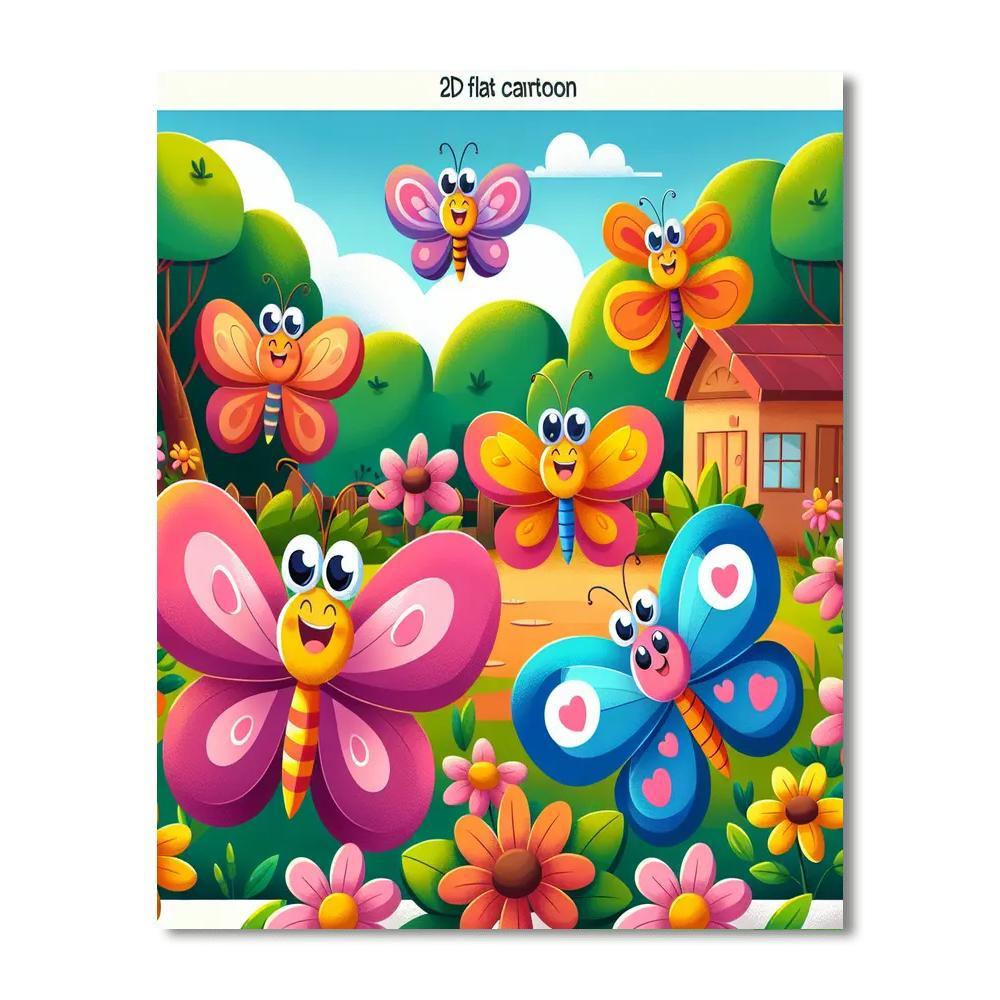 Charming Butterfly Dance Paint By Numbers Kits