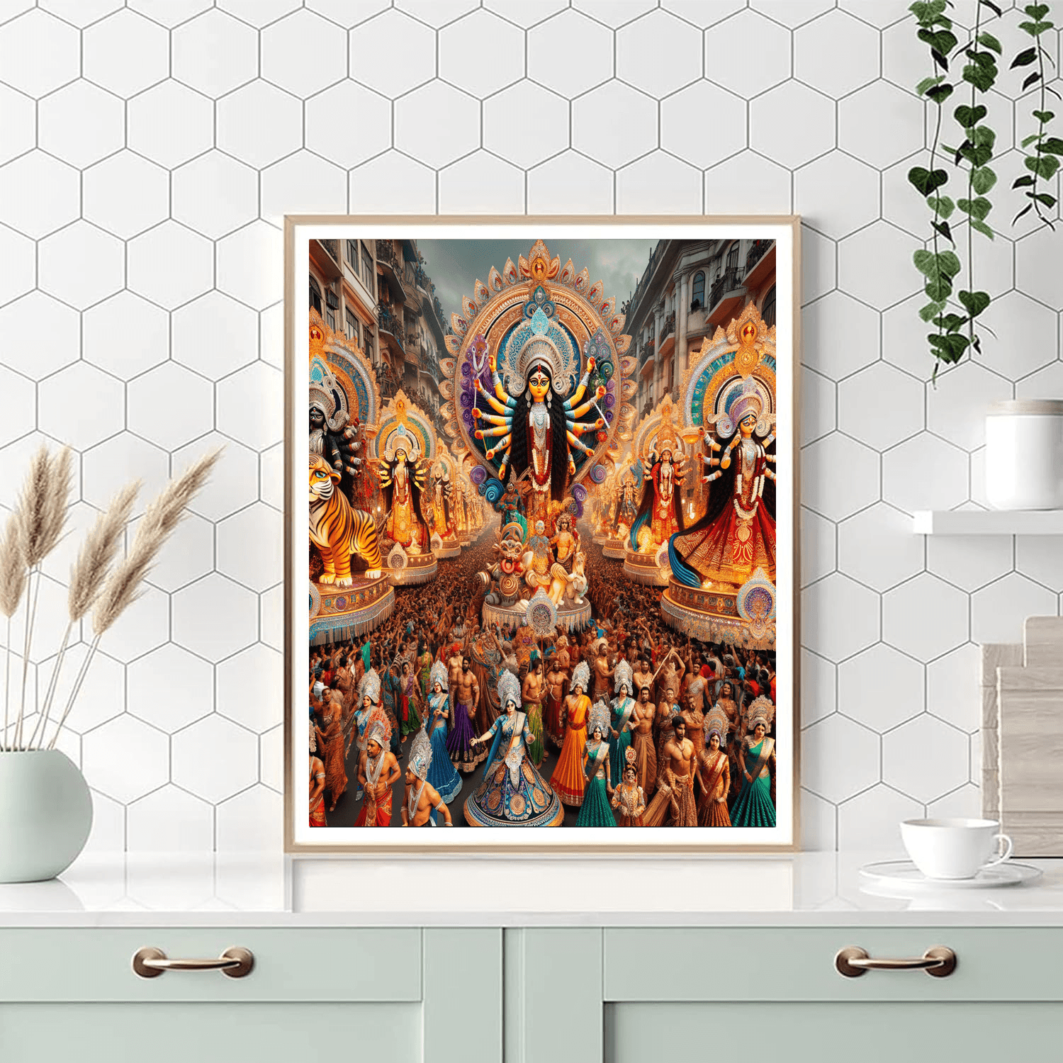 Durga Puja Carnival - Kolkata Number Painting