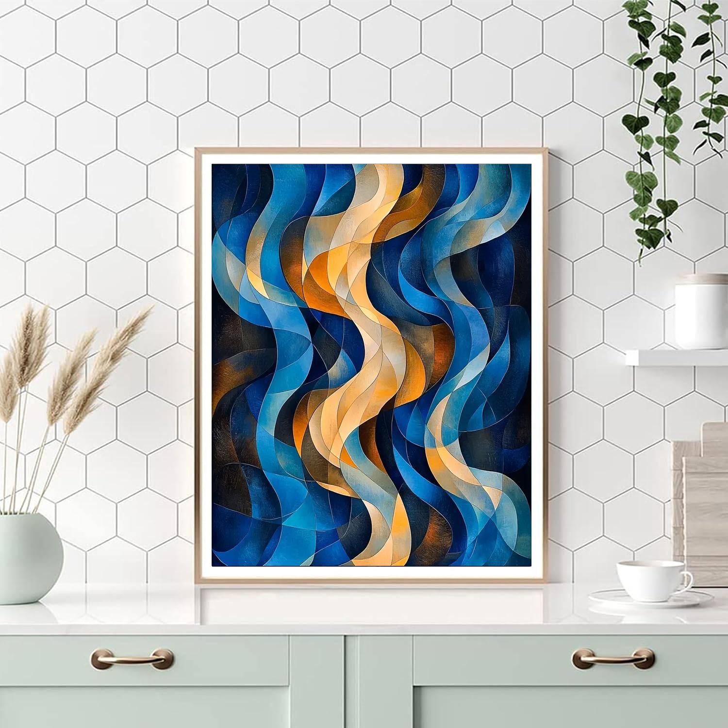 Paul Klee Inspired Cosmic Dance Of Chromatic Waves  DIY Paint By Numbers