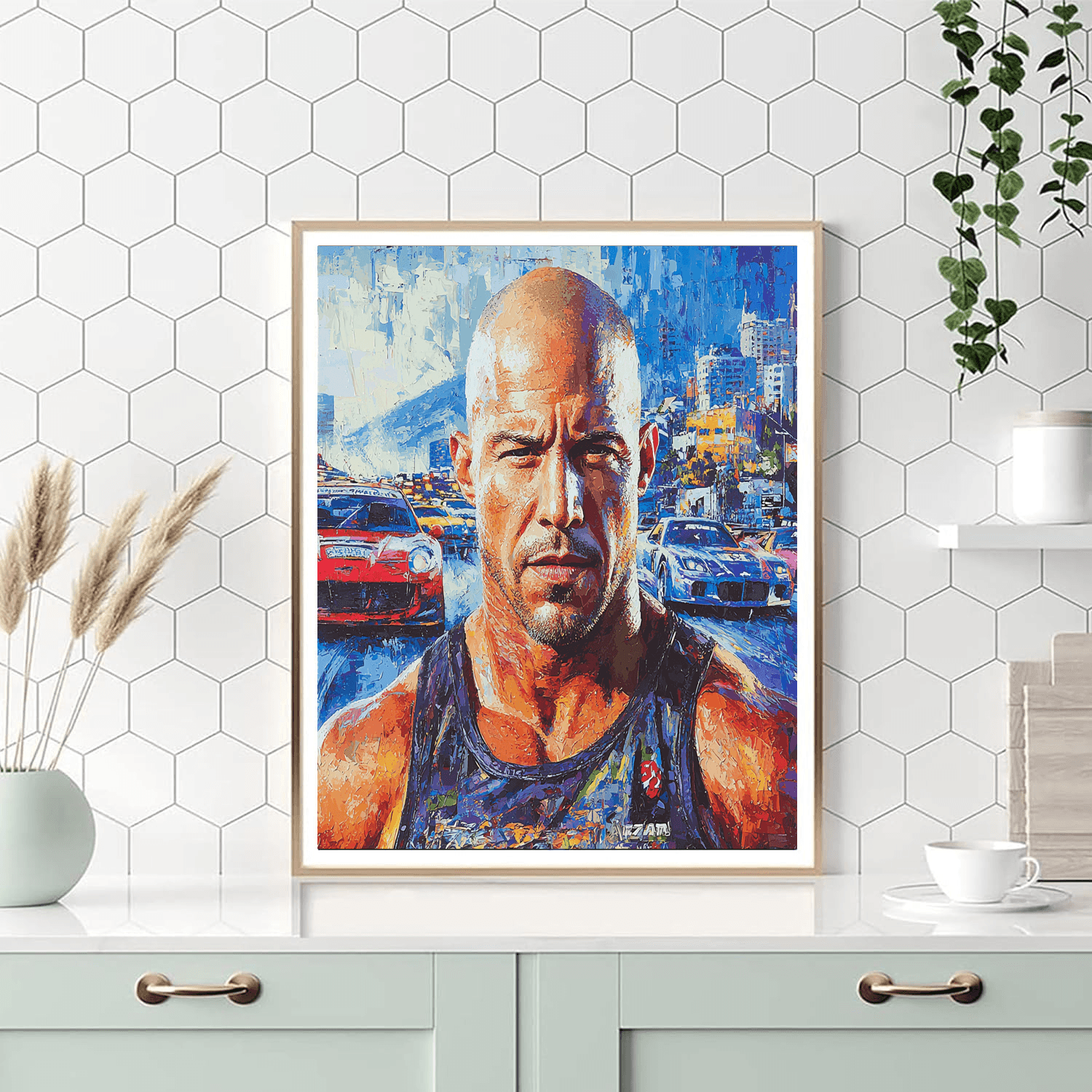 Vin Diesel: The Brawny Guardian Of Family Bonds Paint By Number