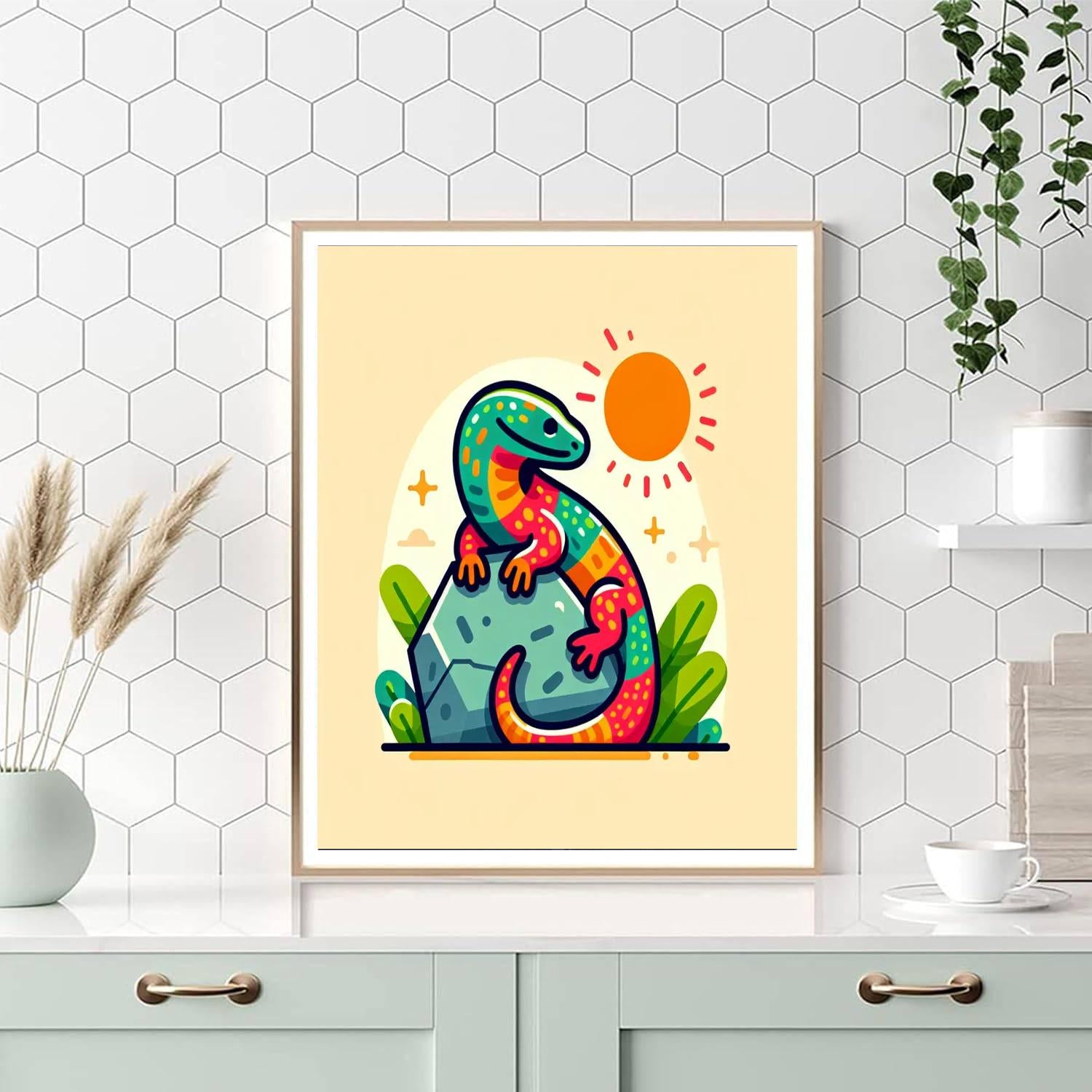 Funky Lizard Paint By Numbers