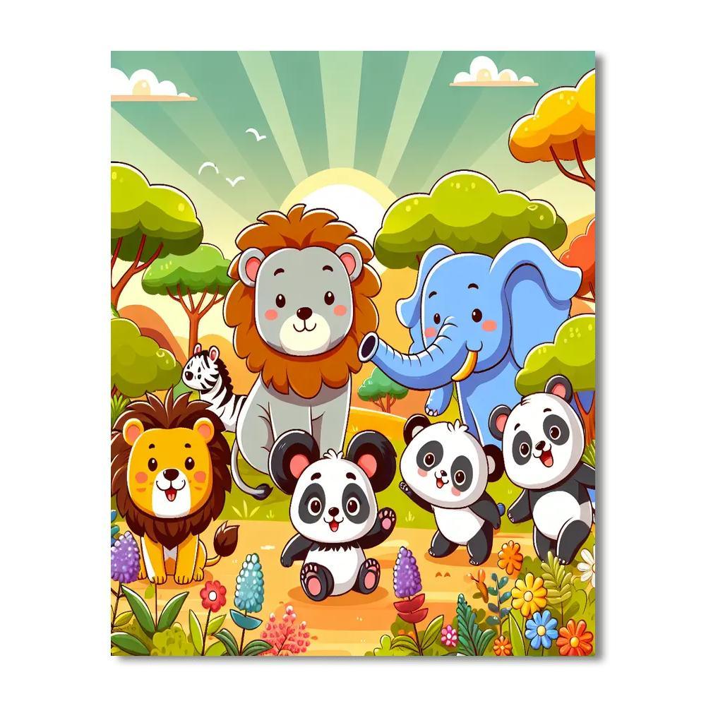 Wonderful Animal Kingdom Paint By Numbers Art