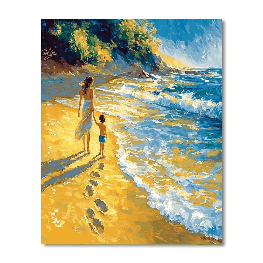Hand In Hand On The Beach Paint By Numbers Kits